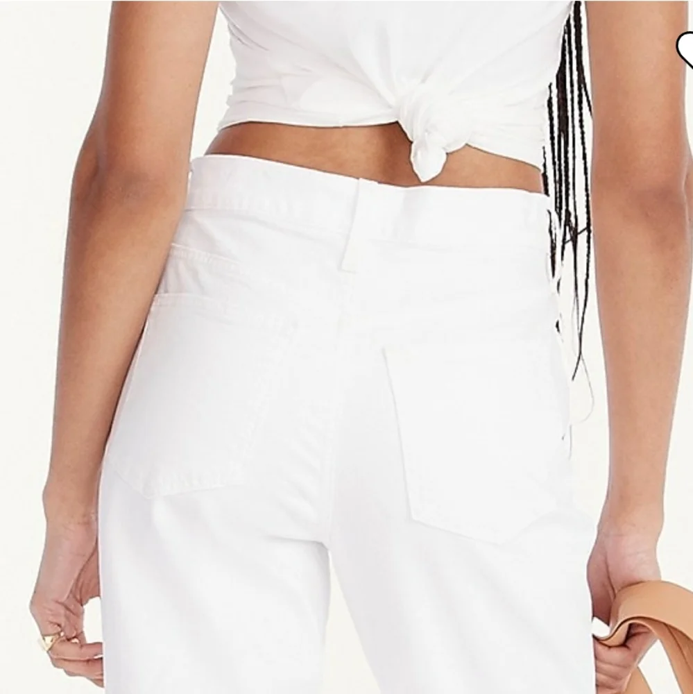 J. Crew High Rise 90s Classic Straight Jean in White - Picture 5 of 8